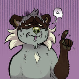 Bust of an anxious Fuzzy (my mascot/sona)